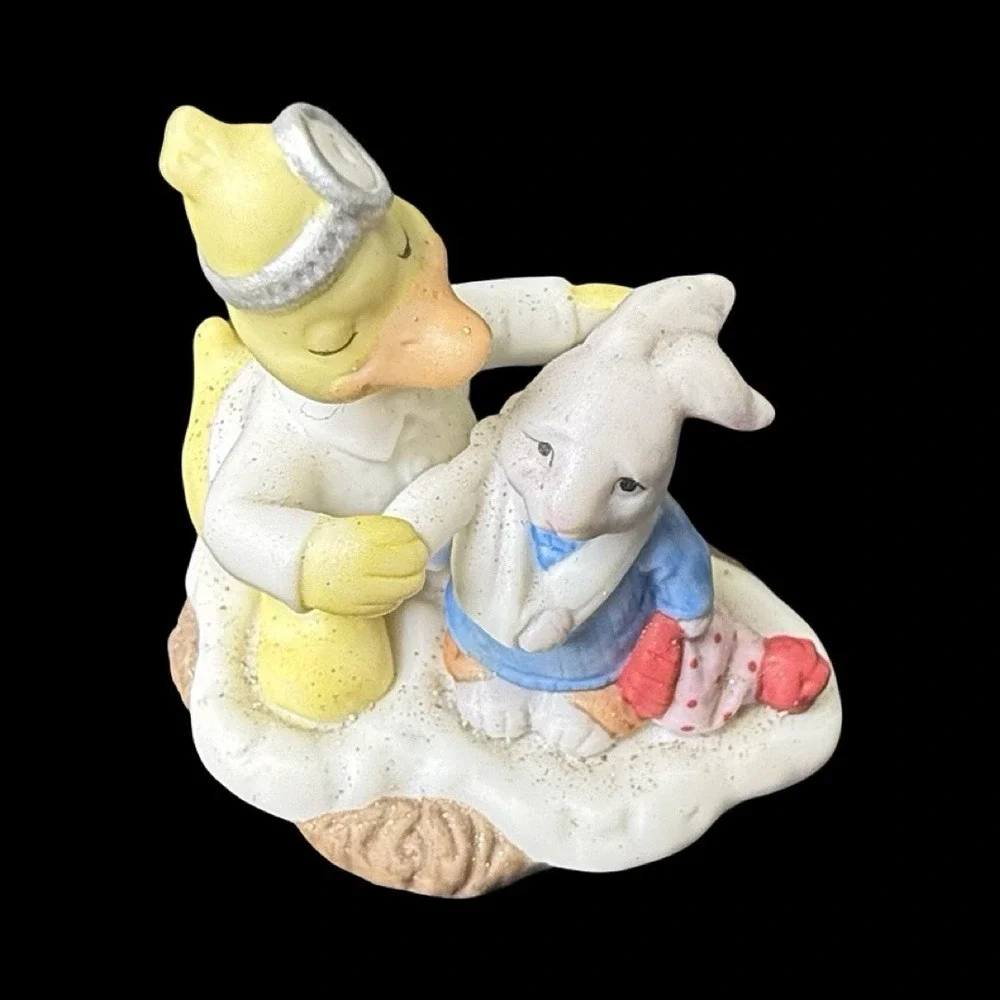 Fitz & Floyd Enchanted Forest Holiday Hamlet Dr. Quack & Patient Figurine 1993